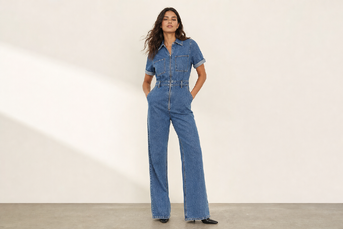 Jeansjumpsuit dam