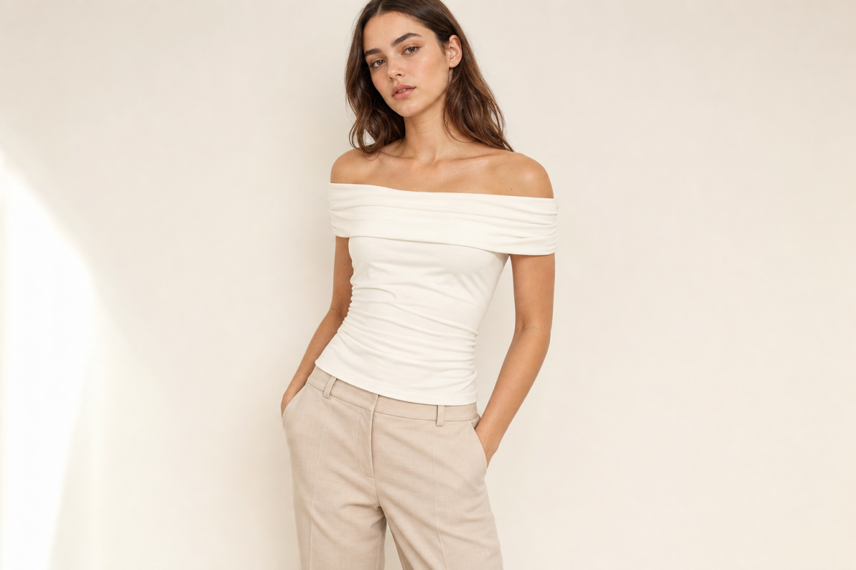 Off Shoulder-topp dam