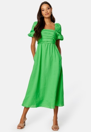 FOREVER NEW Dream Ruched Bodice Midi Dress Chlorophyll 42