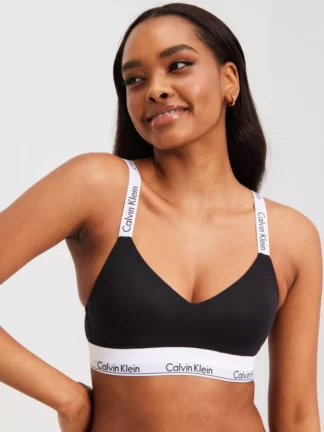 Calvin Klein Underwear - BH - Black - Lght Lined Bralette - Underkläder - Bra