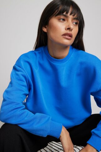 NA-KD Basic Oversized sweatshirt - Blue