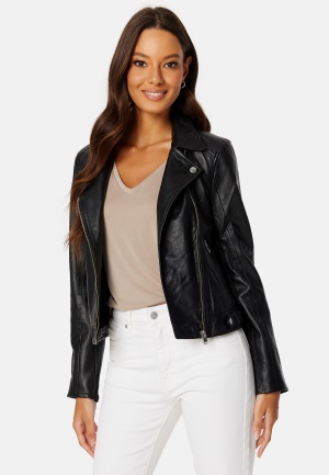 SELECTED FEMME Katie Leather Jacket Black 36