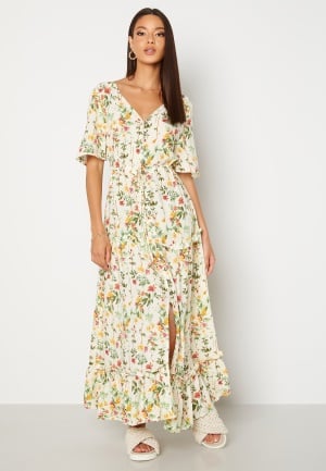 Object Collectors Item Lorena S/S Long Dress Sandshell AOP:ALBA 36