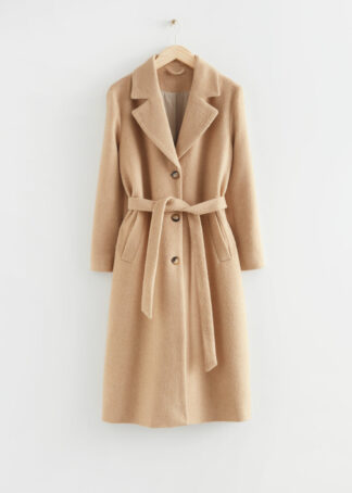 Relaxed Wool-Blend Pile Coat - Beige