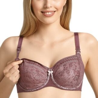 Anita BH Fleur Underwire Nursing Bra Berry/Lilac polyamid D 65 Dam