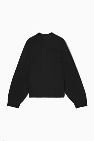 CASHMERE-BLEND MOCK-NECK JUMPER