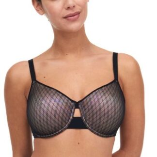 Chantelle BH Smooth Lines Covering Underwired Bra Svart m Beige H 75 Dam