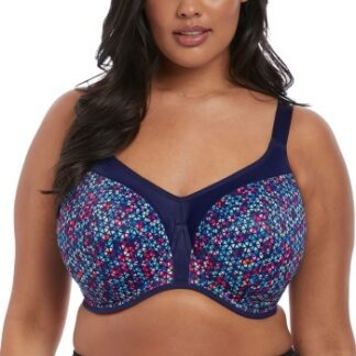 Elomi BH Energise Underwire Sport Support Bra Marin mönstrad E 90 Dam