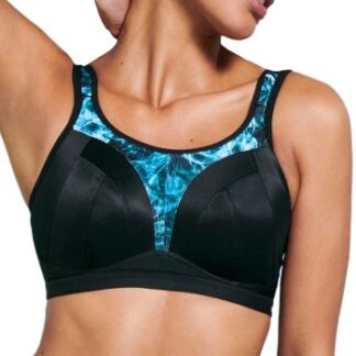 Freya Dynamic Soft Sports Bra Svart/Blå H 90 Dam