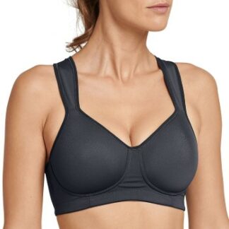 Schiesser BH Active Sport Medium Support Bra Antracit B 85 Dam