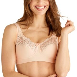 Swegmark BH Cotton Bloom Fairtrade Soft Bra Creme bomull B 90 Dam