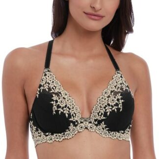 Wacoal BH Embrace Lace Plunge Underwire Bra Svart C 70 Dam