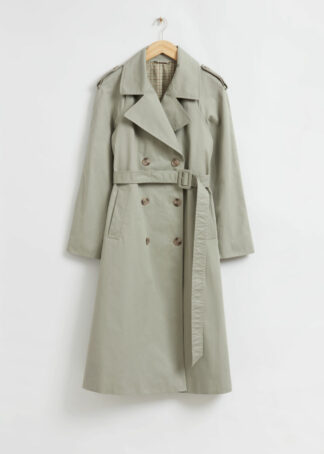 Classic Relaxed Trench Coat - Green