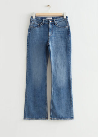Low Waist Flared Jeans - Blue