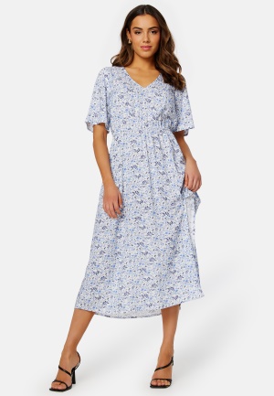 BUBBLEROOM Melanie butterfly sleeve dress Blue / Patterned L