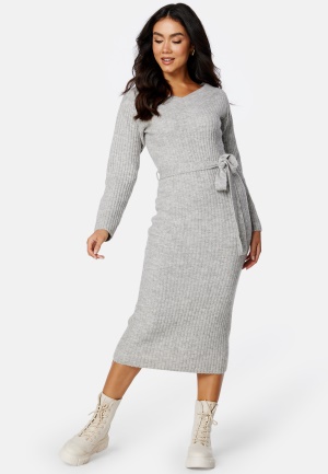 BUBBLEROOM Meline knitted dress Grey melange M