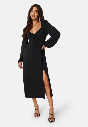 Bubbleroom Occasion Giulia Long Sleeve Dress Black 36