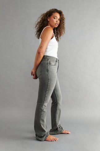 Gina Tricot - Full length flare jeans - flare & wide jeans - Grey - 32 - Female