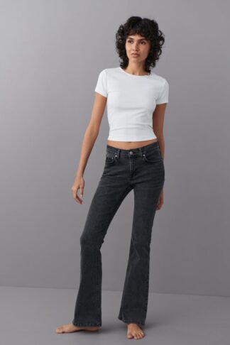Gina Tricot - Low waist bootcut jeans - low waist jeans - Grey - 36 - Female