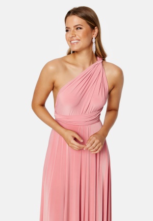 Goddiva Multi Tie Maxi Dress Warm Pink XS (UK8)