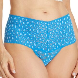 Hanky Panky Trosor Cross Dyed Leopard Retro Thong Blå Mönstrad One Size Dam