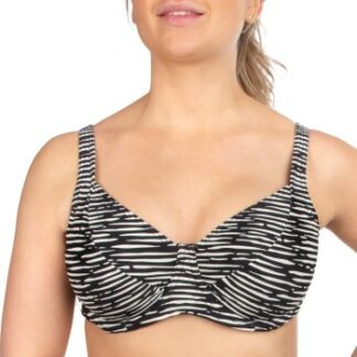 Trofe Graphic Nice Underwired Bikini Bra Svart/Vit C 38 Dam