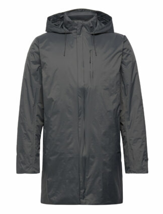 Padded Nylon Coat Outerwear Rainwear Rain Coats Svart Rains