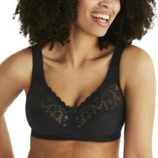 Swegmark BH True Beauty Fairtrade Soft Bra Svart bomull I 75 Dam