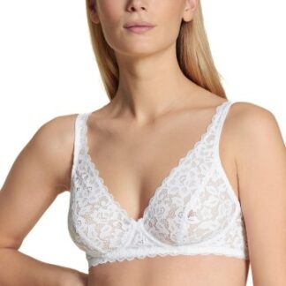 Calida BH Natural Comfort Lace Soft Bra Vit polyamid A 70 Dam