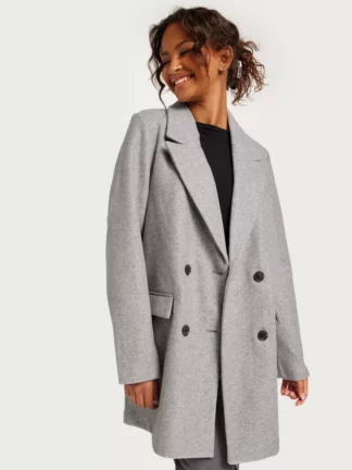 Vero Moda - Kappor - Light Grey Melange - Vmvinceaura Jacket Boos - Jackor & Kappor - Coats